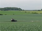 Zniený JAS-39 Gripen maarské armády poté, co letoun nedobrzdil na áslavské...