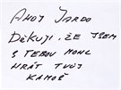Vzkaz Jaromru Jgrovi od hokejisty Jiho lgra (14. kvtna 2015)