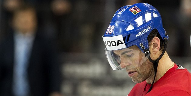 BRAMBOROVÁ BOLEST. Jaromír Jágr po prohraném duelu o bronz BRAMBOROVÁ BOLEST. Jaromír Jágr po prohraném duelu o bronz
