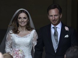 Novmanelé Geri Halliwellová a Christian Horner (Woburn, 15. kvtna 2015)