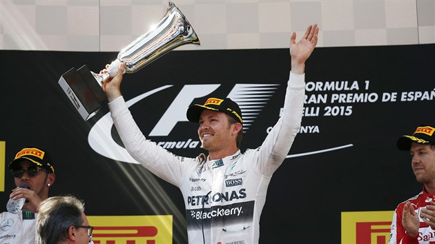 Nico Rosberg záí spokojeností po vítzství ve Velké cen panlska.