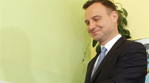 Opozin prezidentsk kandidt Andrzej Duda (10. kvtna 2015).