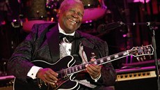 B. B. King na snímku z roku 2008. B. B. King na snímku z roku 2008.