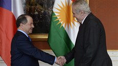 Prezident Miloš Zeman (vpravo) přijal v Praze prezidenta iráckého autonomního... Prezident Miloš Zeman (vpravo) přijal v Praze prezidenta iráckého autonomního...