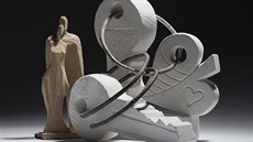 Socha klíčů bude nepřehlédnutelná. Lidské postavy vedle modelu pro představu... Socha klíčů bude nepřehlédnutelná. Lidské postavy vedle modelu pro představu...