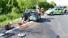 Tragická dopravní nehoda u Sadova na silnici íslo I/13.