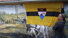 Vlajka samozvaného státu Liberland (1.5. 2015) Vlajka samozvaného státu Liberland (1.5. 2015)