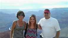 Se svými hostitelskými rodii na výlet v Grand Canyonu