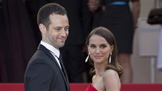 Benjamin Millepied a Natalie Portmanová (Cannes, 13. kvtna 2015)