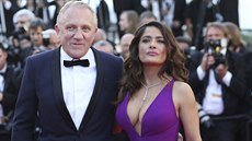 Francois-Henri Pinault a Salma Hayeková (Cannes, 17. kvtna 2015)