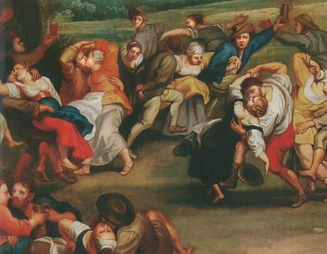 Neznámý autor: kopie Rubensova obrazu Tanec vesnian zhotovená pro...