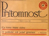 Mezi lety 1924 a 1939 vedl Ferdinand Peroutka asopis Ptomnost