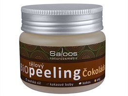 Tlov bio peeling okolda s moskou sol, olejem a kakaovmi boby, Saloos,...