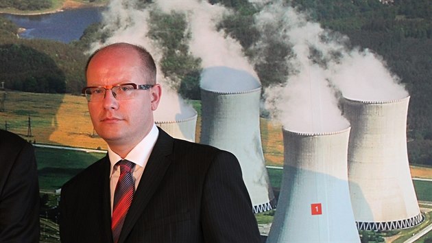 Premir Bohuslav Sobotka na nvtv jadern elektrrny Dukovany 23. 5. 2015.