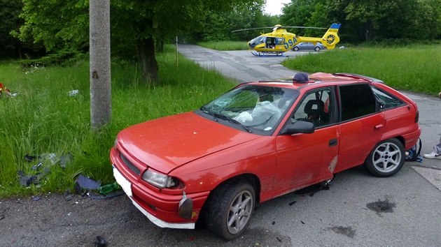 Na Karvinsku se srazilo osobn auto a motorka. Motork nepeil