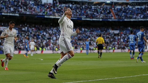 tonk Realu Madrid Cristiano Ronaldo slav gl do st Getafe.