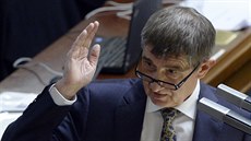 Ministr financí a lídr ANO Andrej Babiš při debatě před hlasováním o nedůvěře... Ministr financí a lídr ANO Andrej Babiš při debatě před hlasováním o nedůvěře...
