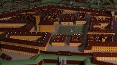 Model pevnosti Josefov v mítku 1:300.