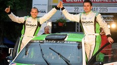 Vítězná posádka 43. ročníku Rallye Český Krumlov Jan Kopecký (vpravo) a Pavel... Vítězná posádka 43. ročníku Rallye Český Krumlov Jan Kopecký (vpravo) a Pavel...