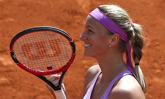 VÍTZNÝ ÚSMV. Petra Kvitová ve tetím kole na Roland Garros.