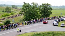 Souástí festivalu bude tradiní pou, kdy symbolicky z Pohoelic do Brna pijdou jak potomci vyhnaných nmecky mluvících obyvatel, tak i idovských továrnických rodin. Fotografie zachycuje pou poádanou v roce 2015.