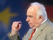 Bval spolkov kancl Helmut Kohl pi oslav vstupu eska do Evropsk unie na...