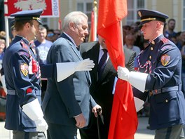 Prezident Milo Zeman pi ceremoniálu na Praském hrad k uctní památky Mistra...