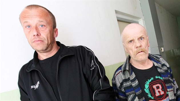 Robert Grssle (vlevo) a Rudolf Kopelent, njemnci ubytovny v sokolovsk Tovrn ulici.
