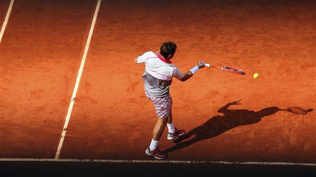 vcarsk tenista Stan Wawrinka byl zajmav zachycen pi tvrtfinle Roland Garros.