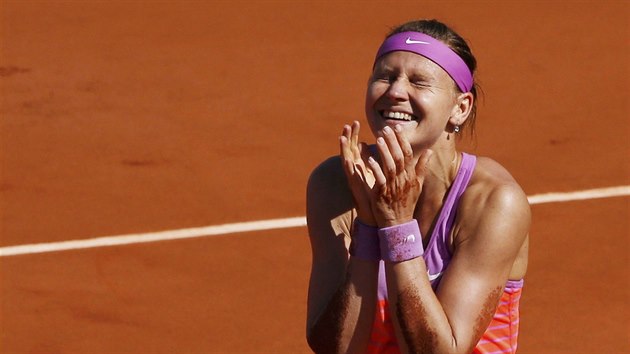 BLAEN SMV. esk tenistka Lucie afov si uv pocity po postupu do finle Roland Garros.