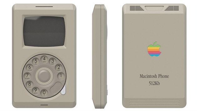 Pedstava mobilu od Applu z roku 1984
