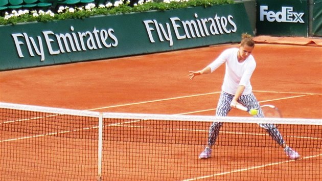 Lucie afov na Roland Garros ped utknm s Mari arapovovou.