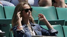 Kim Searsová, manelka britského tenisty Andyho Murrayho, fandí v semifinále...