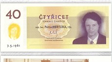 Bankovka ke čtyřicátinám Pavla Mertlíka Bankovka ke čtyřicátinám Pavla Mertlíka