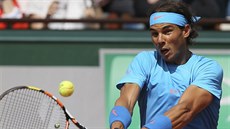 panlský tenista Rafael Nadal ve tvrtfinálovém duelu s Novakem Djokoviem ze...