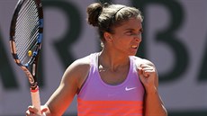 Sara Erraniová v osmifinále Roland Garros s Julií Görgesovou