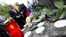 Pouť vyvrcholila na Mendlově náměstí v Brně, kde proběhla pieta za účasti... Pouť vyvrcholila na Mendlově náměstí v Brně, kde proběhla pieta za účasti...