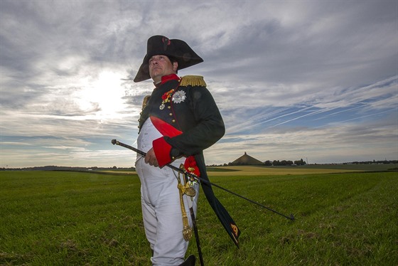 Francouz Frank Samson, který získal v aranmá bitvy u Waterloo roli Napoleona....