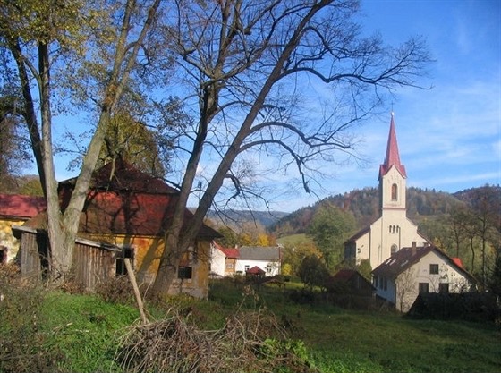 Kostel ve slovenské obci Mníek nad Popradom.