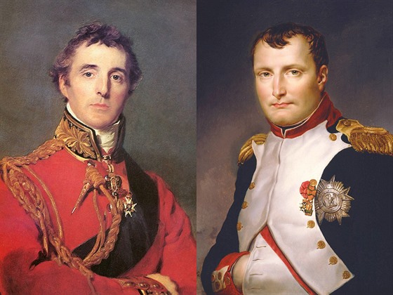 Britský vojevdce Arthur Wellesley, 1. vévoda z Wellingtonu (vlevo) a jeho...