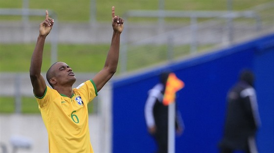 Gólová radost brazilského fotbalisty Cajua