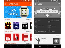 Aplikace Pebble Time ke sprv stejnojmennch hodinek (verze pro Android)