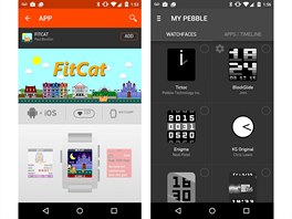 Aplikace Pebble Time ke sprv stejnojmennch hodinek (verze pro Android)