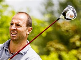 Martin Ruinsk na charitativnm golfovm turnaji na hiti u Kuntick Hory.