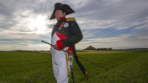 Francouz Frank Samson, kter zskal v aranm bitvy u Waterloo roli Napoleona. (18. ervna 2015)