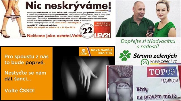 Sexistick slogany politickch stran - objektifikace en jde nap politickm spektrem. 