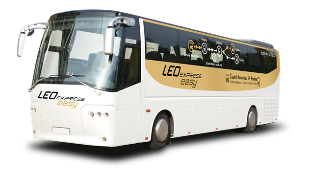 Autobus Bova Magiq, kter bude pro Leo Express jezdit z Prahy do eskho Krumlova.