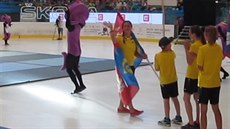 Eva Samková na zahájení Her VII. olympiády mládeže v Plzni. (14. června 2015) Eva Samková na zahájení Her VII. olympiády mládeže v Plzni. (14. června 2015)