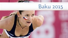 Plážová volejbalistka Karolína Řeháčková v akci Plážová volejbalistka Karolína Řeháčková v akci