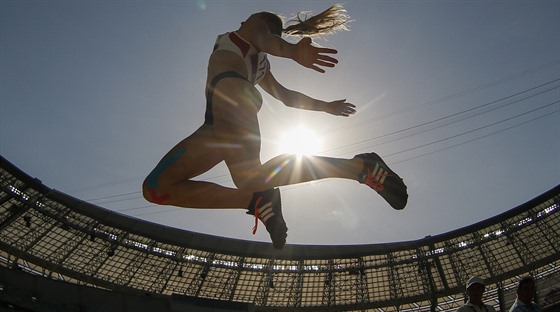 Momentka z atletických soutí na Evropských hrách v Baku.